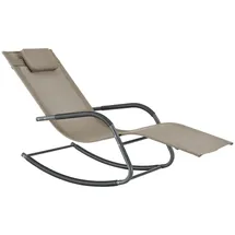 [en.casa] Caracena Schaukelliege 147 x 63 x 89 cm Beige