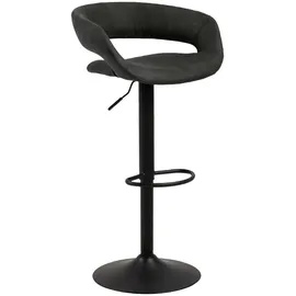 Actona 2er-Set Actona Barhocker Grace Stoff Grau Anthrazit