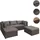 Mendler HWC-O46 Loungeset grau/hellgrau