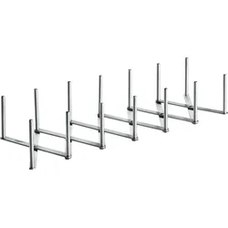 Napoleon Spare-Rib-Halter, Edelstahl, faltbar, max 6 Ribs, anpassbar, BBQ Zubehör, Grillzubehör, langlebig, hochwertig