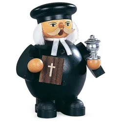 Müller Erzgebirge Räuchermann klein evangelischer Pfarrer 12 x 14 cm