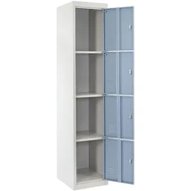 Mendler Schließfach Boston T163 180 x 38 x 45 cm Blau