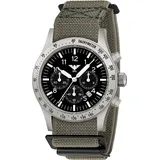 KHS Herrenuhr Platoon Solar Chronograph Stahl Grau