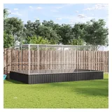 vidaXL Voliere mit Erweiterung Silbern 518x307x212 cm Stahl