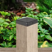 Swanew - Pfostenkappe Pfostenkappe für Holzpfosten Zaunpfahl Abdeckung Pyramide Abdeckkappe 10 Stück 71x71mm Schwarz