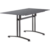 Sieger Gastro-Tisch mit Säulenklappgestell 140x80 cm Stahl/Polytec® Dunkelgrau