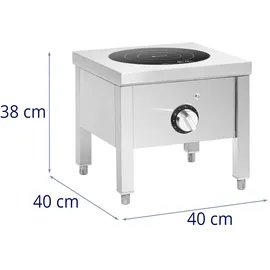 Royal Catering RCIC-5000T Induktionsplatte 5000 W Edelstahl Kochplatte, Silber