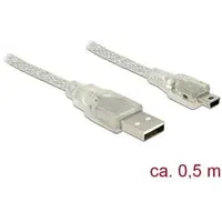 DeLock 0.5m, USB2.0-A/USB2.0 Mini-B USB 2.0 USB-A Stecker, USB-Mini-B