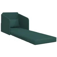 vidaXL Fußboden Schlafsofa 2-in-1 Dunkelgrün 65x80x83 cm Stoff