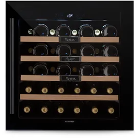 Klarstein Vinsider 36 Built-In Uno Einbau-Weinkühlschrank 36 Flaschen 92 Ltr Edelstahl Schwarz