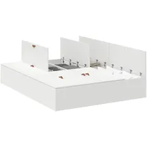 vidaXL Aufbewahrungsbettgestell 140 x 200 cm Weiß