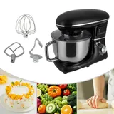 Küchenmaschinen 1500W Knetmaschine Teigmaschine Küchenmixer mit LCD-Display - Schwarz