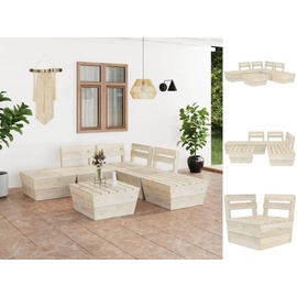 vidaXL Garten-Paletten-Lounge-Set 6-tlg. natur 3063717