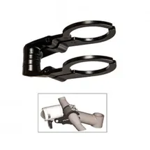 Herrmans Lampenhalter Dual schwarz Lenkerklemmung 31,8mm - Schwarz