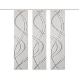 HOME WOHNIDEEN Schiebegardine HOME WOHNIDEEN "TIBERIO 3er SET" Gr. 1, grau, B:60cm H:245cm, Polyester, Gardinen, Schiebegardine 3er SET TIBERIO