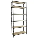 Proregal Schwerlastregal Giant Muli HxBxT 250 x 120 x 30 cm 6 Fachböden Fachlast 200 kg Anthrazit