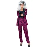 Smiffys 80er Jahre Rosa Zebra Print Anzug Kostüm Klein Uni Retro Verkleidung Outfit für Erwachsene Inklusive Jacke & Hose 80er Rockstar Disco Festival Halloween Kostüm für Herren Damen