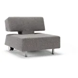 Innovation Living Sessel Long Horn Excess Stoff Grau Granit