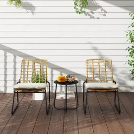 Outsunny Rattan Set 3-tlg. Beige/Braun