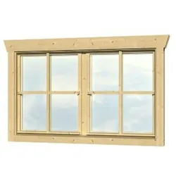 Skan Holz Doppelfenster für 28 mm Blockbohlenhäuser Dreh-Funktion
