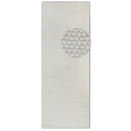 ELLE DECORATION Wollteppich ELLE DECORATION "Pradesh", weiß (naturweiß), B:80cm H:10mm L:200cm, Wolle, Teppiche, Handgewebt, Wolle, Natur, Läufer, Wohnzimmer, Schlafzimmer, Skandi