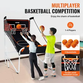 Vevor Faltbares Basketballspiel Schwarz/Weiß