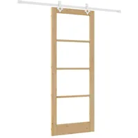 vidaXL Schiebetür Braun 83 x 211 cm Holz und Metall