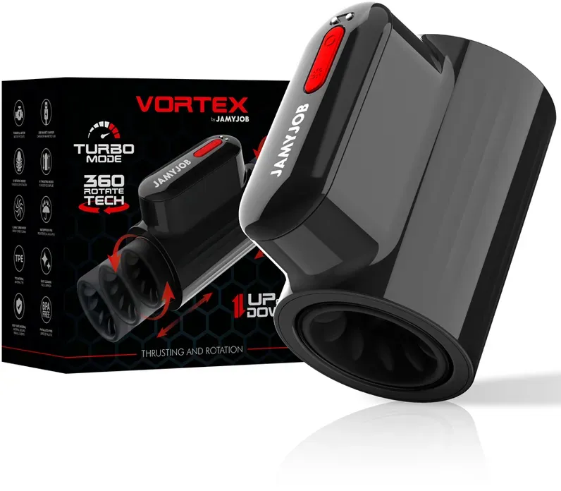 JAMYJOB - VORTEX-STOß- UND 360-DREHBARER TECH-TURBO-MODUS-MASTURBATOR