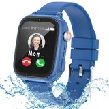 ELEJAFE 4G Smartwatch Kinder mit GPS und Telefon, Wasserdicht GPS Uhr Kinder Smartwatch mit Anruffunktion Videoanruf SOS Schulmodus IP68 Handy Spiel Voice Chat Wecker Jungen Mädchen Student Geschenk