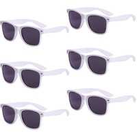 6 Stücke Neon Sonnenbrille Set Herren Unisex Bunte Sonnenbrillen Coole Retro Lustige Brillen Party für Herren Damen