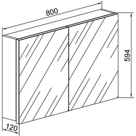 VCM VCB 1 80 cm schwarz