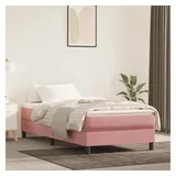 vidaXL Boxspringbett Rosa 100x200 cm Samt