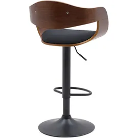 deluke Barhocker NADAN 48 x 50 x 87 cm Walnuss/Schwarz