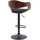 deluke Barhocker NADAN 48 x 50 x 87 cm Walnuss/Schwarz
