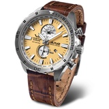 Vostok Europe Mädchen Analog Chronograph Uhr mit Leder Armband 320A655-L