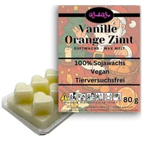 WonderWax Duftwachs WonderWax® Duftwachs Weihnachten 6 Herzen (Spicy Vanille Orange Zimt), Duftrichtung: Spicy Vanille Orange Zimt