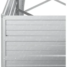 vidaXL Garten-Hochbeet verzinkter Stahl rechteckig 320 x 80 x 77 cm Silber
