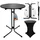 chefgastro Stehtisch klappbar rund 110 x 80 cm Schwarz