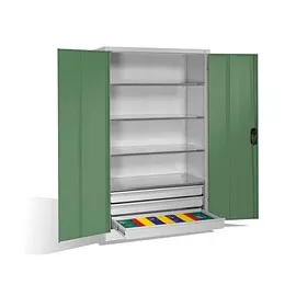 C+P CP-Möbel Aktenschrank 120 x 60 x 195 cm grau / grün
