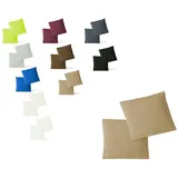 EXKLUSIV HEIMTEXTIL Jersey Kissenbezug 2er Set 80 x 80 cm sand