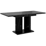 Home Collective Esstisch, Schwarz Hochglanz, Holzwerkstoff, 160x75x80 cm, Esszimmer, Tische, Esstische