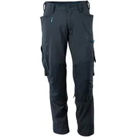 Mascot Hose mit Knietaschen, Stretchstoff Hose Größe 76C48, schwarzblau