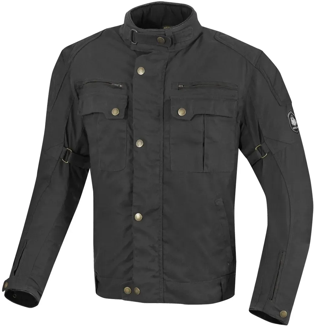 Merlin Perton Motorrad Wachsjacke, schwarz, Größe M für Männer