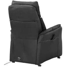 Hukla Relaxsessel Pascal Leder 77 x 115 x 90 cm Schwarz elektrisch, drehbar