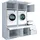 laundreezy Mehrzweckschrank-Set 186 x 200 x 68 cm Weiß