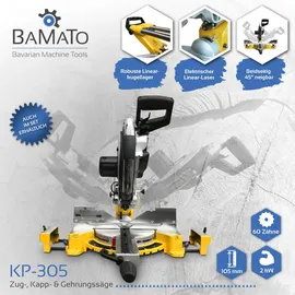BAMATO Zug- Kapp- und Gehrungssäge KP-305 + Absauganlage AB-110 inkl. Adapter Se...
