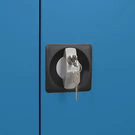 Proregal Flügeltürenschrank Metall 195x92x42 cm Lichtgrau/Lichtblau