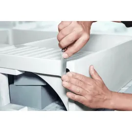 Villeroy & Boch Spülstein Doppelbecken weiß alpin + Handbetätigung