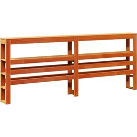 vidaXL Massivholzbett 180 x 200 cm Wachsbraun