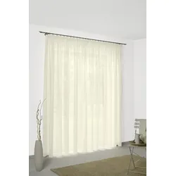 Vorhang WIRTH "Peschiera" Gr. 2, weiß, B:132cm H:175cm, Polyester, Seide, Gardinen, echtes Seiden-Garn verwebt